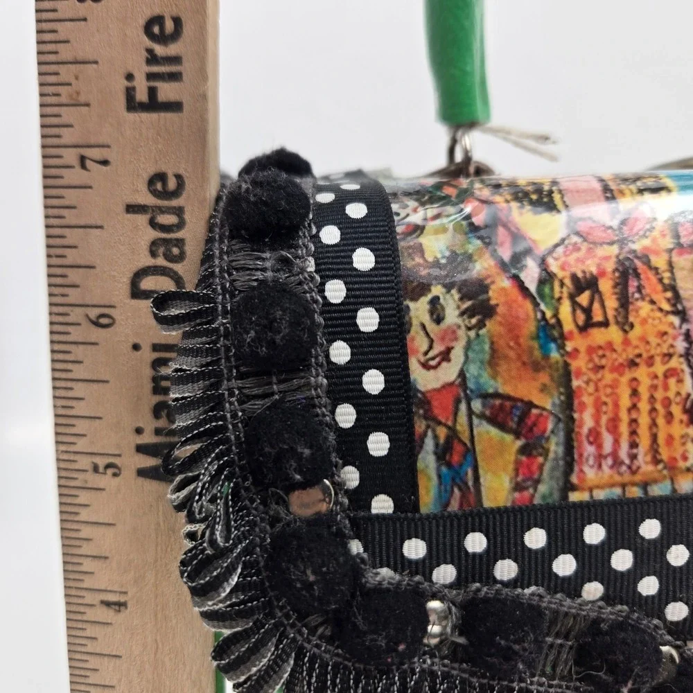 Dorie Jane Handbag Retro Remix Dorie Fans Pop Art Vintage Box Pursen Black White